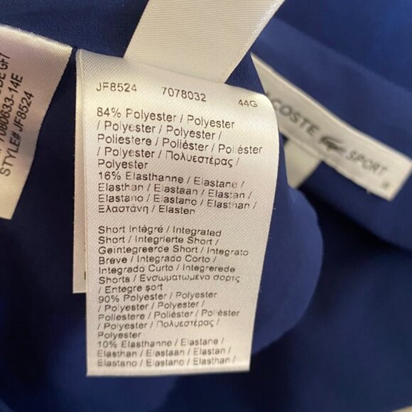 Lacoste Sport pleated tennis skirt skort size 28 - Picture 10 of 11